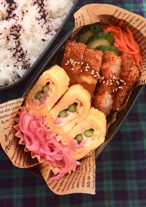 お弁当卵焼き*アスパラベーコンチーズ入り-レシピのメイン写真