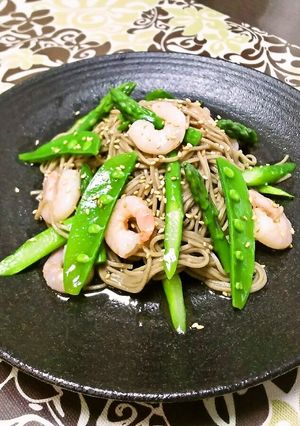 春野菜のそばサラダ♪-レシピのメイン写真