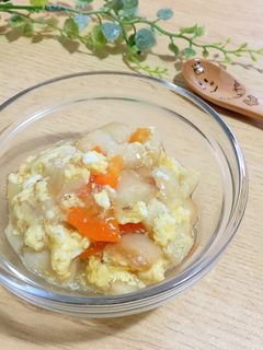 簡単☆野菜とお麩の卵とじ☆離乳食-レシピのメイン写真