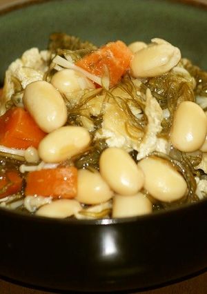 水煮大豆に納豆昆布を使う！-レシピのメイン写真