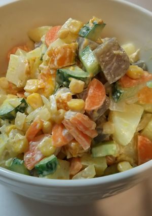 こんにゃくとコロコロ野菜のポテトサラダ-レシピのメイン写真