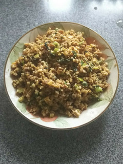 納豆&シソ&玉子&挽き肉&葱の炒め物-レシピのメイン写真