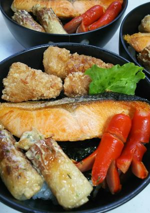 鮭の海苔ノリ丼-レシピのメイン写真