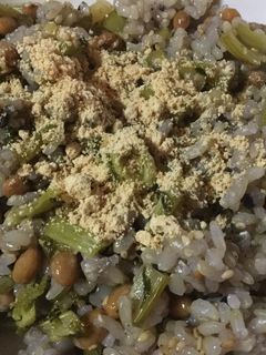 納豆と大根の葉っぱの甘辛まぜご飯-レシピのメイン写真