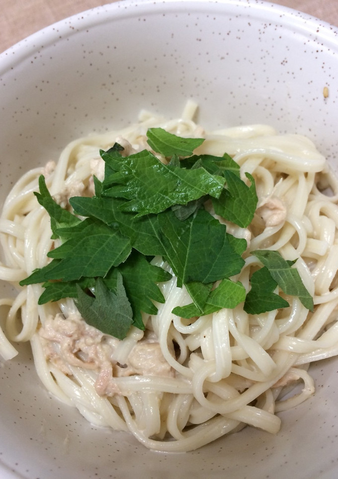 時短簡単！柚子胡椒とツナで冷やしうどん-レシピのメイン写真