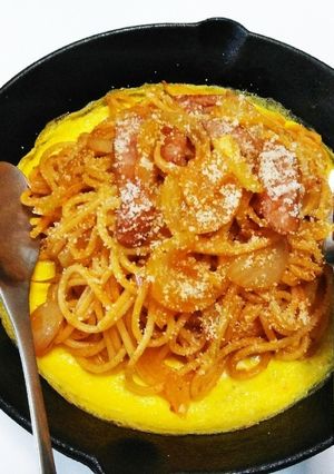 鉄板イタリアンスパゲティ風(ナポリタン)-レシピのメイン写真