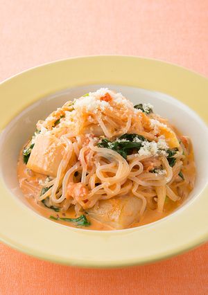 しらたきのトマトクリームパスタ風-レシピのメイン写真