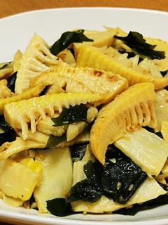 簡単!大量消費に☆筍とワカメの中華炒め-レシピのメイン写真