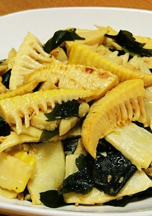 簡単！大量消費に☆筍とワカメの中華炒め-レシピのメイン写真