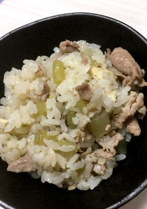 ふきと豚肉の炊き込みご飯-レシピのメイン写真