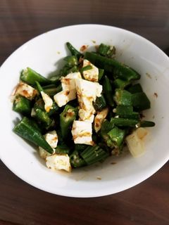 おくらとクリームチーズのおかか和え-レシピのメイン写真