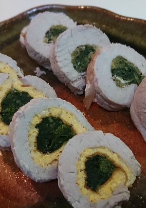 旨いよ❗ ほうれん草の卵焼きポークロール-レシピのメイン写真