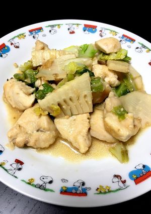 春野菜と鶏むね肉のガーリック味噌炒め-レシピのメイン写真