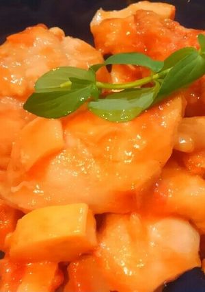 たけのこと鶏もも肉のトマト煮こみ-レシピのメイン写真