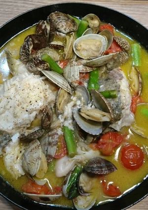 カレイのアクアパッツァ-レシピのメイン写真