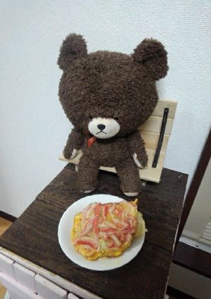 玉ねぎとカニかまのたっぷり入ったオムレツ-レシピのメイン写真