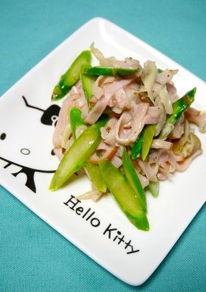 簡単！アスパラ舞茸ハムのチーズ和え-レシピのメイン写真