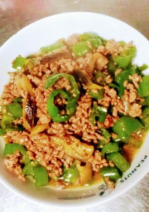 なすピー挽肉の味噌炒め-レシピのメイン写真