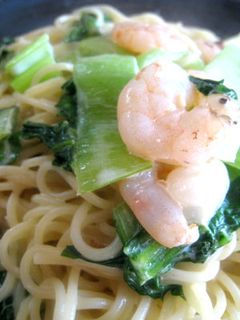 青梗菜と小海老のさっぱりクリームパスタ-レシピのメイン写真