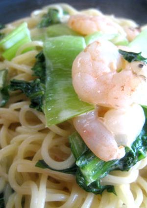 青梗菜と小海老のさっぱりクリームパスタ-レシピのメイン写真