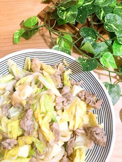 簡単春キャベツと豚肉の創味シャンタン炒め-レシピのメイン写真