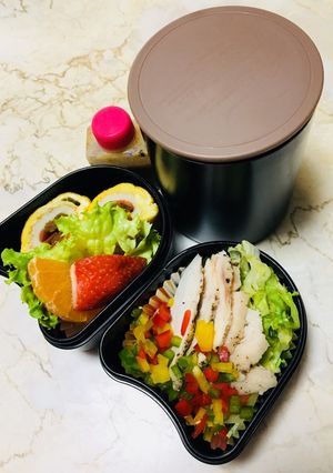 ズボラで愛♡蒸し鶏弁当-レシピのメイン写真
