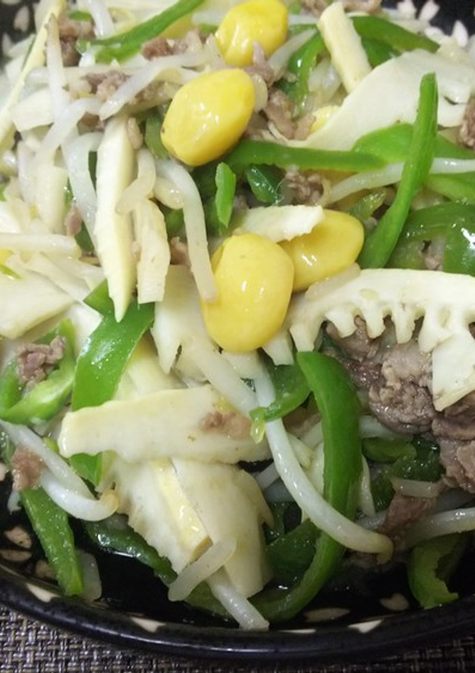 中華風・牛肉と野菜の細切り炒め-レシピのメイン写真