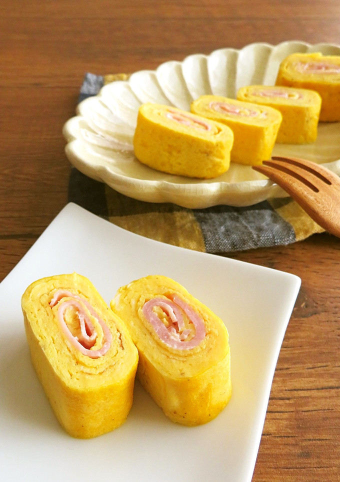 簡単☆ハムマヨ卵焼き☆黒こしょう風味-レシピのメイン写真