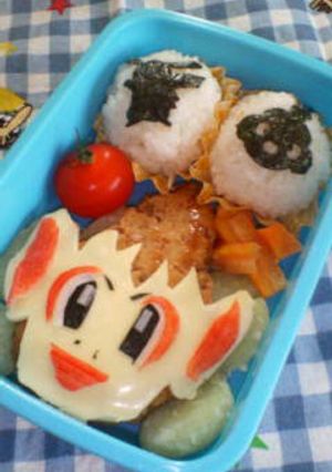 キャラ弁・ポケモン☆ヒコザル-レシピのメイン写真