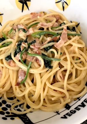 簡単ランチ☆ニンニク好きのクリームパスタ-レシピのメイン写真