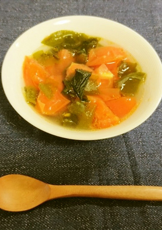 トマトとわかめのスープ-レシピのメイン写真