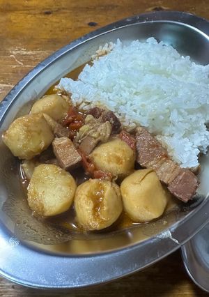つるしベーコンとチョングッチャンのカレー-レシピのメイン写真