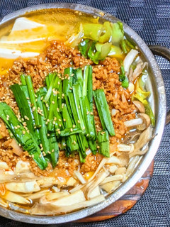 キノコたっぷり担々豆富鍋-レシピのメイン写真