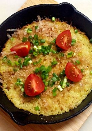 スキレット 長芋鉄板カレー風味-レシピのメイン写真