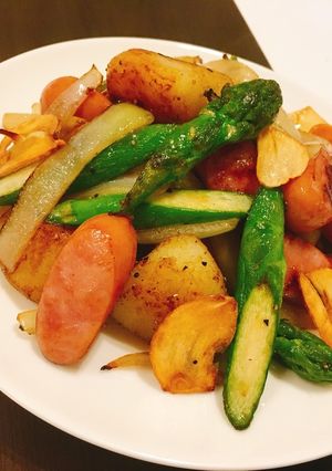 味付け簡単！アスパラジャーマンポテト-レシピのメイン写真