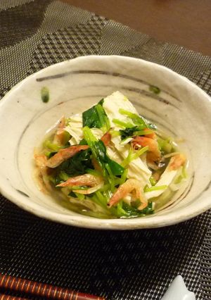 お酒のお供に☆三つ葉と湯葉の煮浸し-レシピのメイン写真