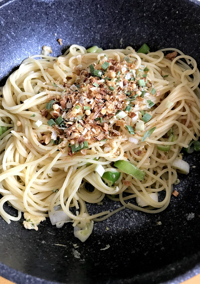 あおさとネギのパスタ-レシピのメイン写真