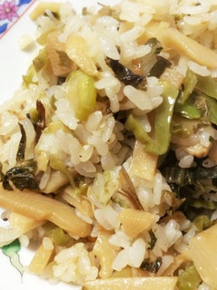 筍煮と高菜の焼飯-レシピのメイン写真