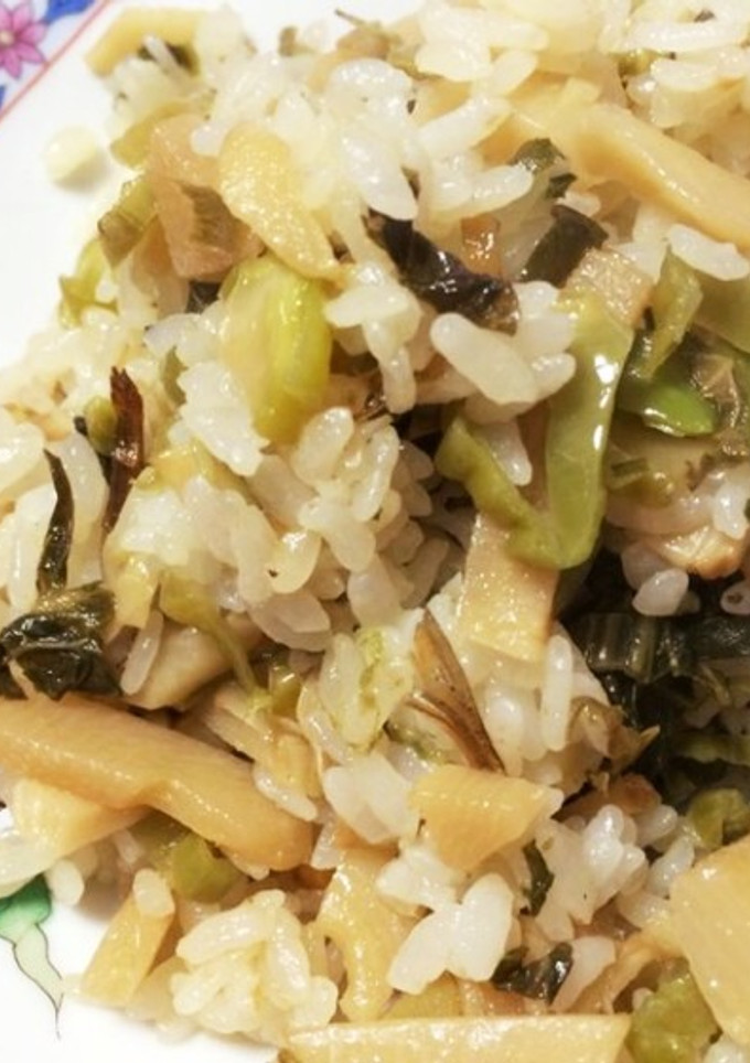 筍煮と高菜の焼飯-レシピのメイン写真