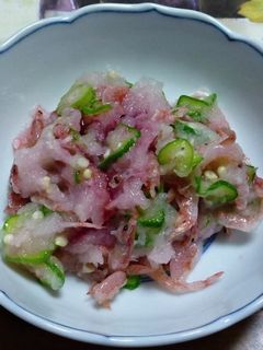 生桜えびのオクラおろし梅酢和え-レシピのメイン写真