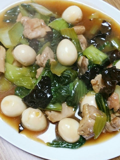 鶏肉とチンゲン菜の餡掛け(*´╰╯`๓)-レシピのメイン写真