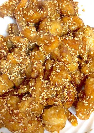 簡単おいしいな鶏皮カリカリ甘酢焼き揚げ-レシピのメイン写真