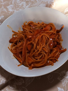 濃い野菜ジュースで舞茸のスパゲッティ-レシピのメイン写真
