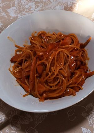 濃い野菜ジュースで舞茸のスパゲッティ-レシピのメイン写真