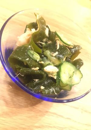さっぱりワカメとキュウリとツナの酢の物-レシピのメイン写真