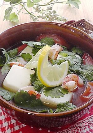 レンジでかんたん。アジアン湯豆腐-レシピのメイン写真