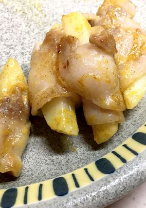 新メークインの豚バラ肉巻きカレー風味-レシピのメイン写真