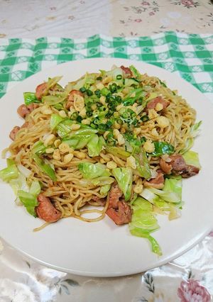 焼き鳥缶で塩焼きそば-レシピのメイン写真