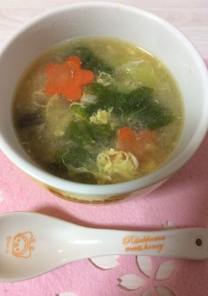 まるごとキューブだし♡鶏と菜の花の雑炊-レシピのメイン写真
