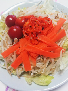 冷麺で☆汁なしビビン麺サラダ♡-レシピのメイン写真